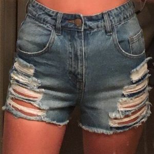Cotton On Flashback High Rise denim shorts